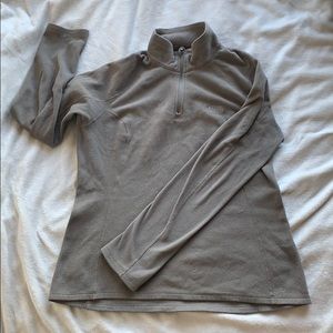 Brown north face polartec 3/4 zip pullover